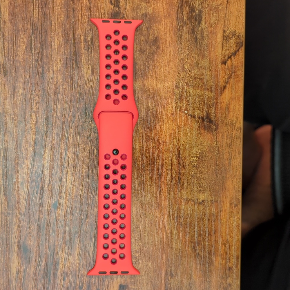 45mm Bright Crimson/Gym Ride Nike Sport Band S/M